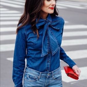 Banana Republic Blue Denim Blouse
